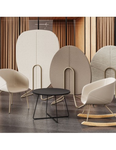 Panneaux acoustiques sur pied en espace lounge design - Alberi