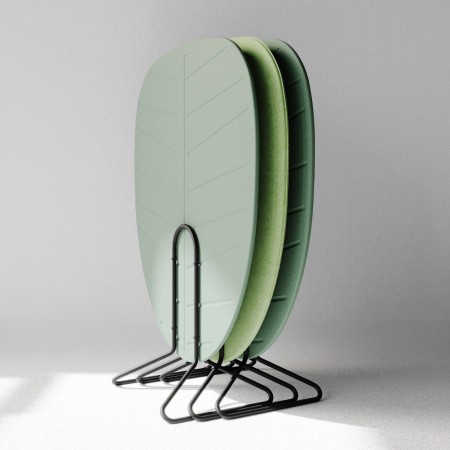 Panneau acoustique sur pied structure métal noire - Alberi