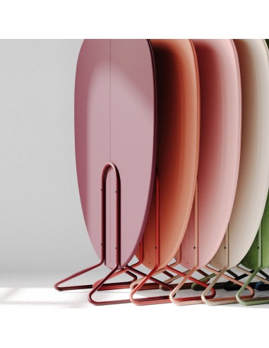 Panneaux acoustiques sur pied coloris rose design - Alberi
