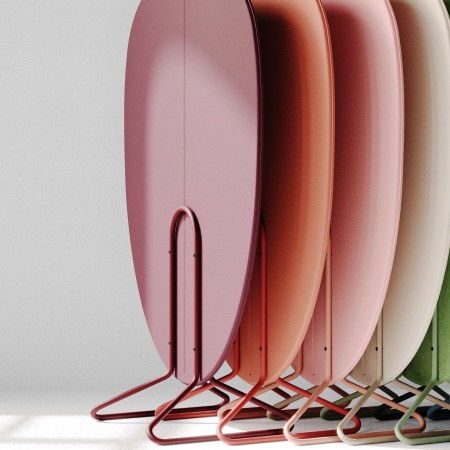 Panneaux acoustiques sur pied coloris rose design - Alberi
