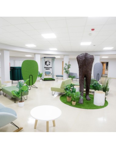 Panneaux acoustiques sur pied en espace accueil moderne - Alberi