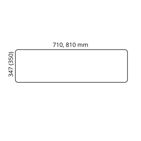 Dimensions cloison Nova Fabric pour bench latérale.