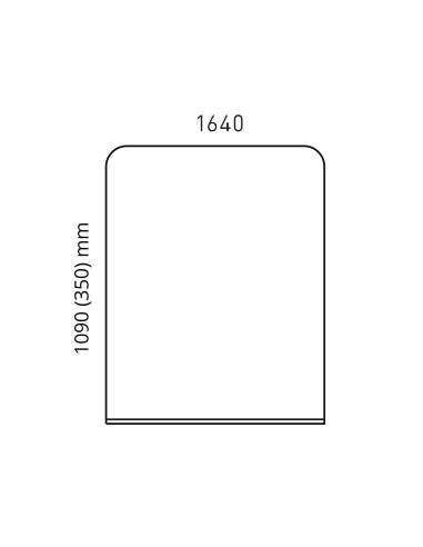 Dimensions de la cloison latérale complète Nova Fabric.