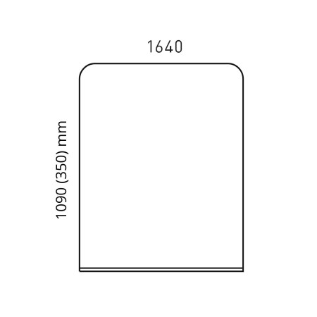 Dimensions de la cloison latérale complète Nova Fabric.
