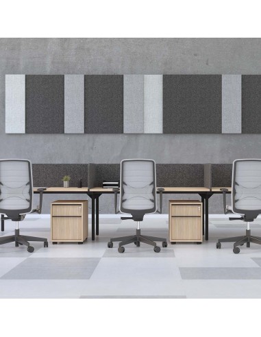 Ensemble de panneaux acoustiques NOVA pour bench 4 places en finition tissu à Montreux.