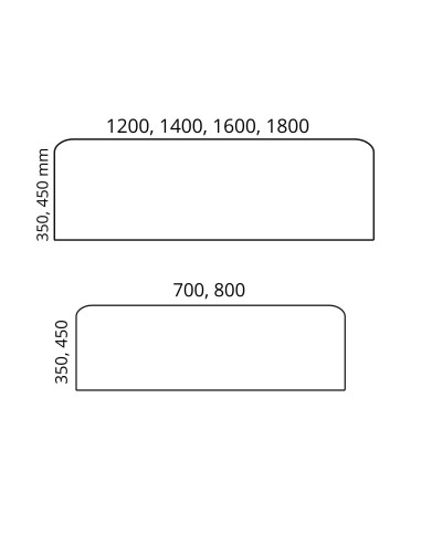 Dimensions écran acoustique set de 4 pour bureaux Nova.