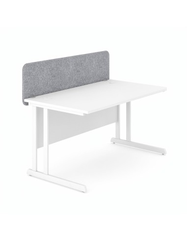 Écran de séparation frontal OPTIMA pour bureau professionnel blanc.