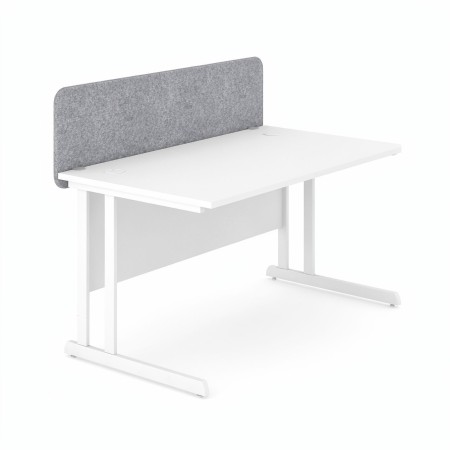 Écran de séparation frontal OPTIMA pour bureau professionnel blanc.