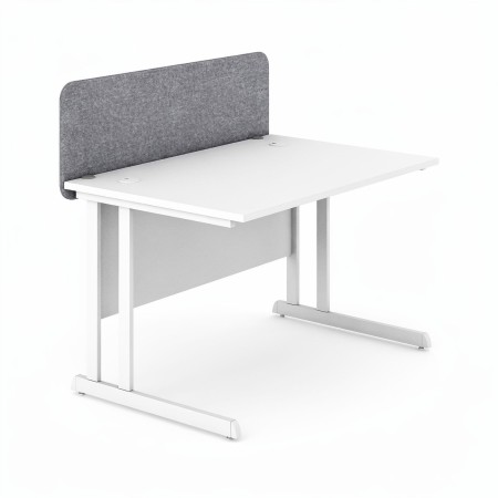 Panneau frontal de bureau OPTIMA avec angles arrondis et finition textile.