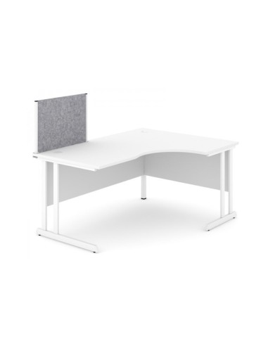 Cloison de bureau Optima en tissu avec retour latéral en option.