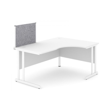 Cloison de bureau Optima en tissu avec retour latéral en option.