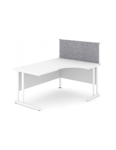 Écran arrière de bureau en tissu avec option de panneau perpendiculaire Optima.