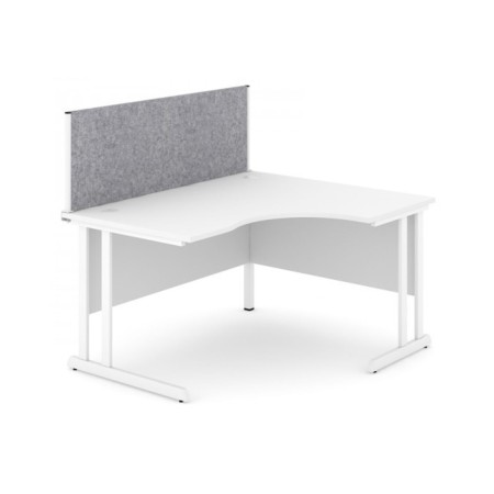 Panneau séparateur en tissu pour poste de travail avec retour latéral optionnel Optima.