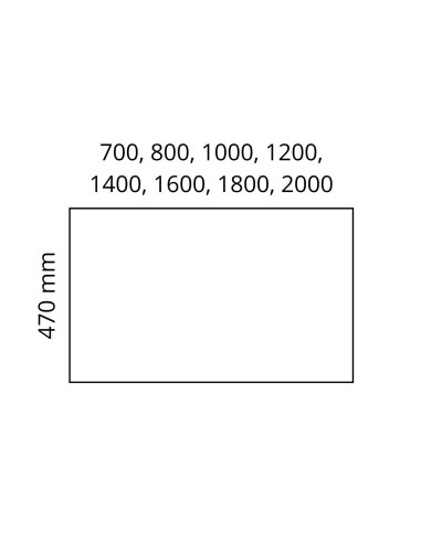 Dimensions de la cloison visuelle de bureau Optima.