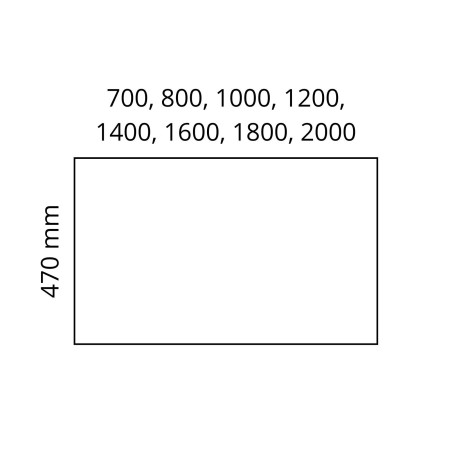 Dimensions de la cloison visuelle de bureau Optima.