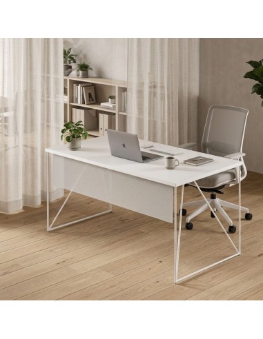Bureau design AIR avec voile de fond dans un espace tertiaire à Genève.