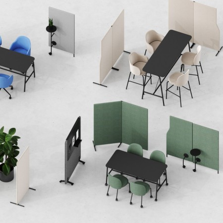 Configurations de cloisons acoustiques modulaires - Flos