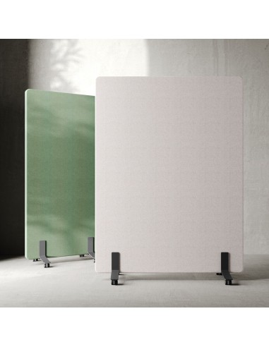 Cloisons acoustiques autoportantes coloris vert et beige - Selva