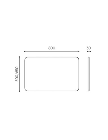 Dimensions panneau acoustique rectangulaire - Selva Sky