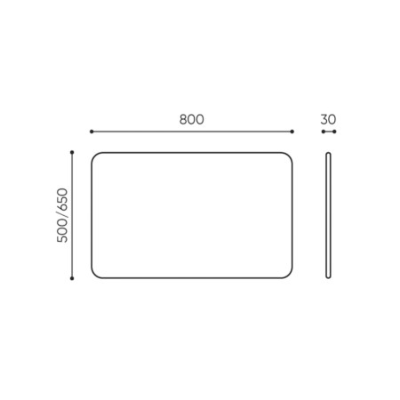 Dimensions panneau acoustique rectangulaire - Selva Sky