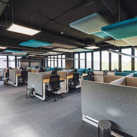 Panneaux acoustiques en espace coworking - Selva Sky