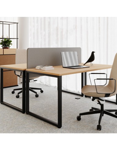 Panneaux acoustiques de bureau avec structure noire - Selva Desk