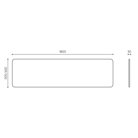 Dimensions panneau acoustique de bureau - Selva Desk