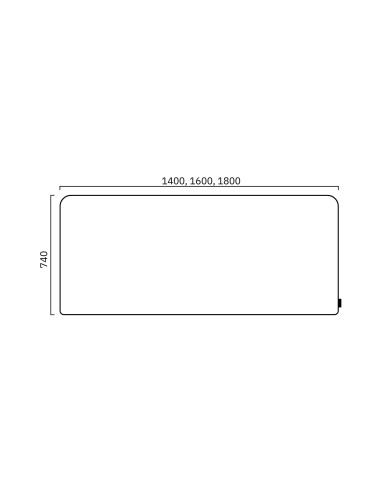 Dimensions 740 Écran acoustique frontal FONO pour bench.