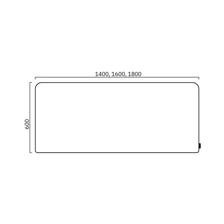 Dimensions 600 Écran acoustique frontal FONO pour bench.