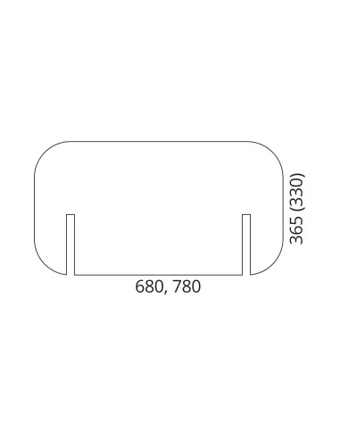 Dimensions Panneau acoustique latéral ROUND PET.