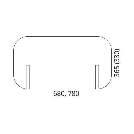Dimensions Panneau acoustique latéral ROUND PET.