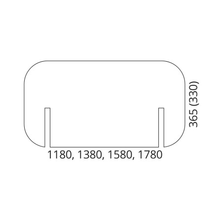 Dimensions Cloison frontale acoustique ROUND PET.