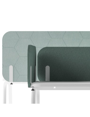 Écran frontal acoustique ROUND PET gris pour bureau ROUND.