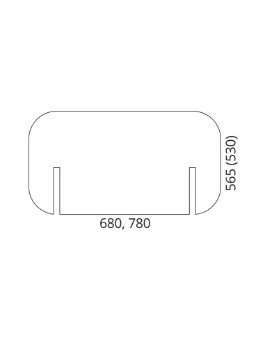 Dimensions Écran latéral haut en feutre PET.