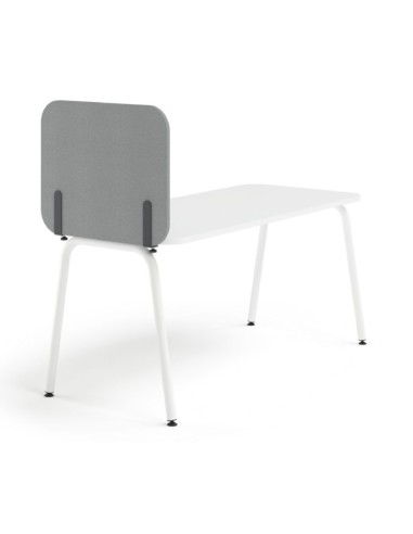 Cloison latérale haute acoustique ROUND PET grise pour bureau ROUND.