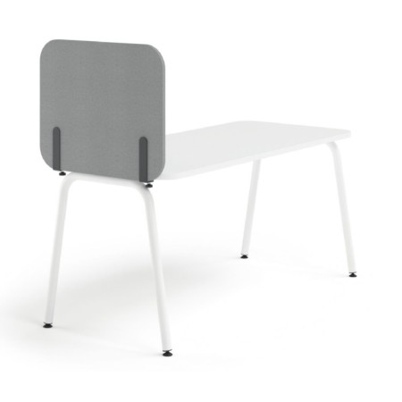 Cloison latérale haute acoustique ROUND PET grise pour bureau ROUND.
