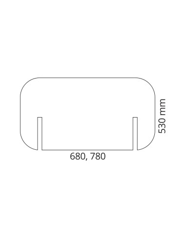 Dimensions Cloison acoustique haute ROUND PET.