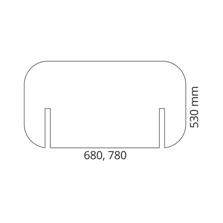 Dimensions Cloison acoustique haute ROUND PET.