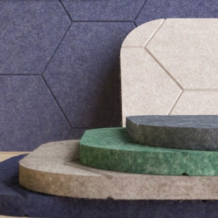 Coloris de l'écran de séparation latérale ROUND PET pour bureau professionnel.