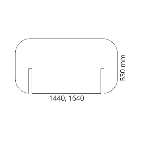 Dimensions cloison centrale bench mobile ROUND PET.