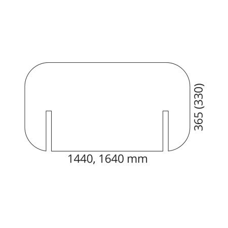 Dimension écran latéral PET 1420 ou 1620 mm pour bench.