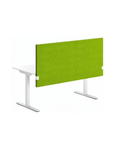 Cloison acoustique de dos MODUS en tissu vert pour bureau, dimensions 1200 à 1800 x H740 mm.