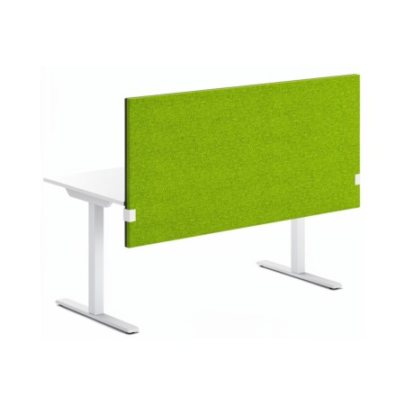 Cloison acoustique de dos MODUS en tissu vert pour bureau, dimensions 1200 à 1800 x H740 mm.