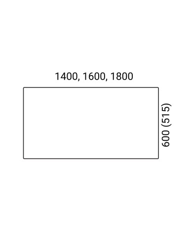 Dimensions de la cloison acoustique Modus pour bench MOTION.