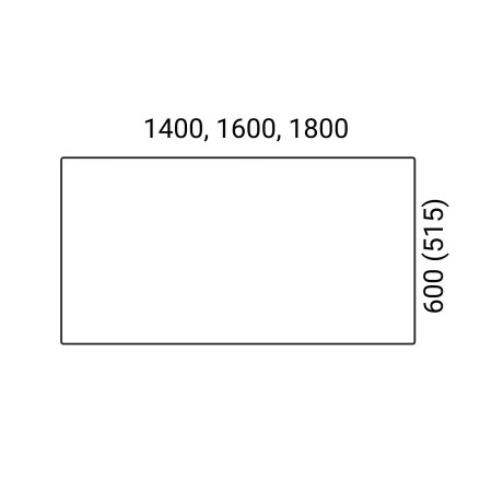Dimensions de la cloison acoustique Modus pour bench MOTION.