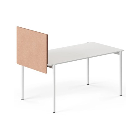 Écran acoustique rose ZEDO PET avec fixations clamp design.