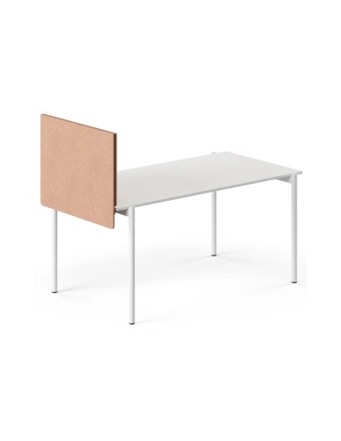 Écran acoustique rose ZEDO PET avec fixations clamp design.