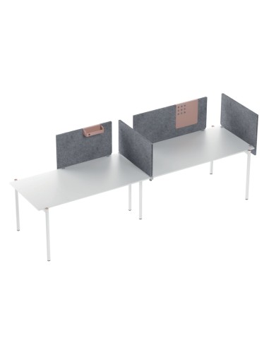 Séparation acoustique latérale 70 à 80 x 60 cm en feutre PET ZEDO PET pour bureau.