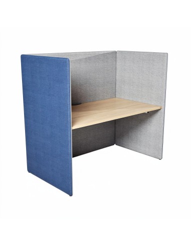 MY SPACE bureau avec écrans acoustiques pour open space bicolore.