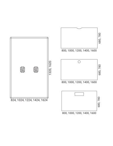 Dimensions du poste de travail MY SPACE.